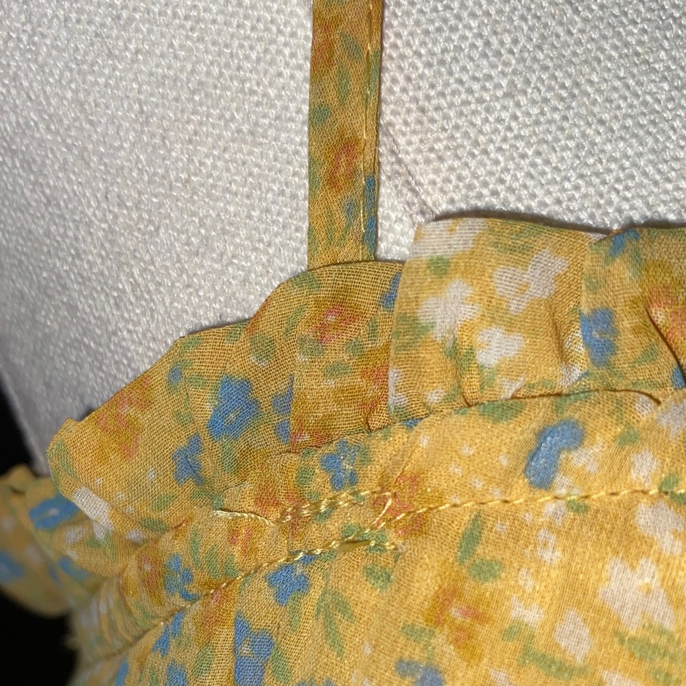 Japna Yellow Floral Mini Dress - Picture 3 of 15